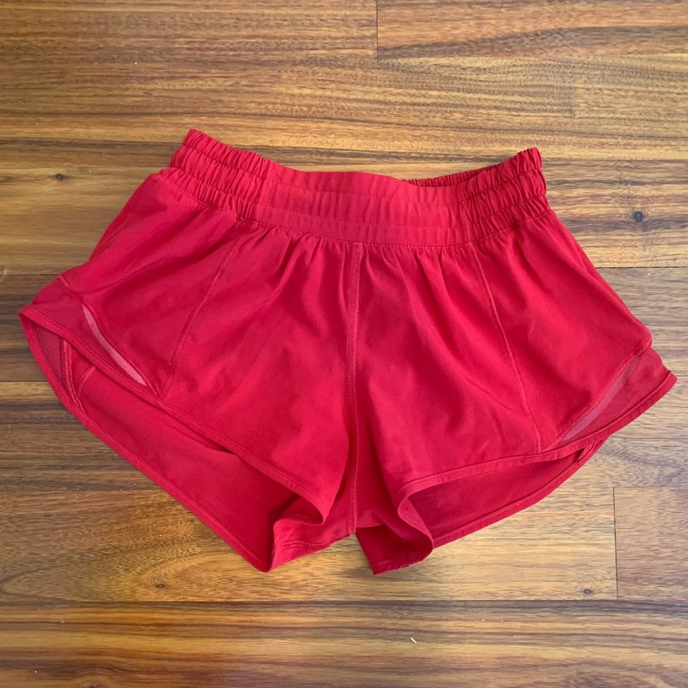 Lululemon Red Hotty-Hot Shorts | 2.5"